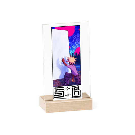Acrylic Sign with Wooden Stand
